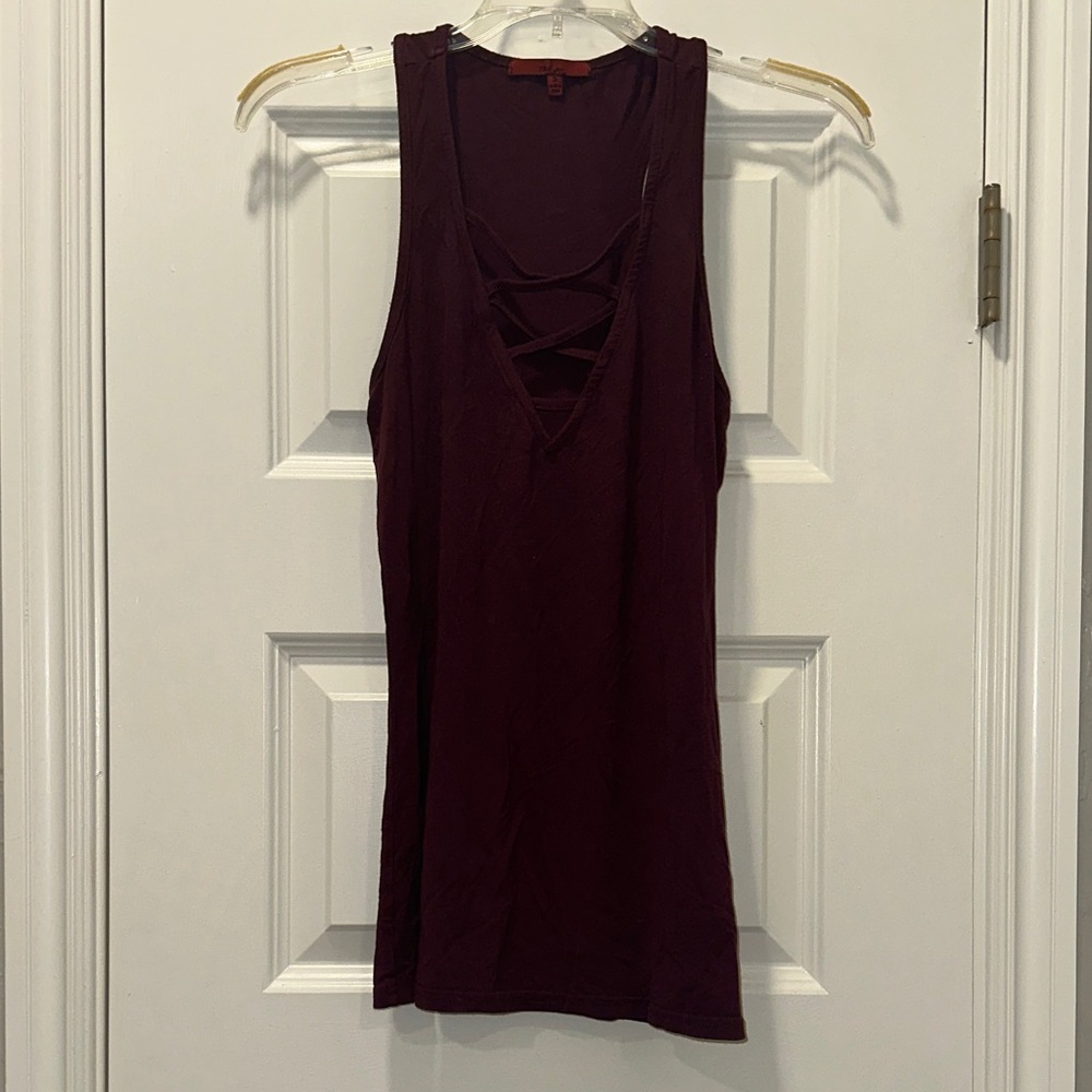 Women’s Red by BKE Small Burgundy Sleeveless Tank Top